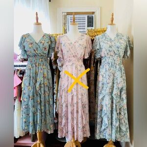 Floral V-Neck Maxi Dress